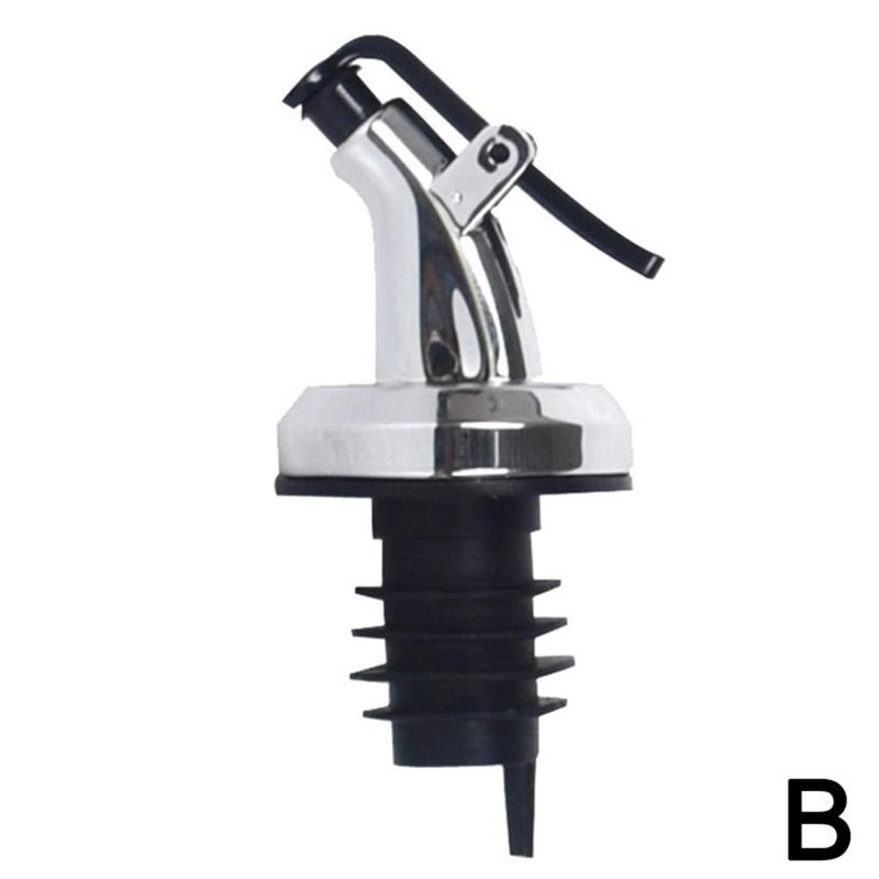 Flasche Ausgießer Leck nachweisen Auslauf Stopper Spender Olivenöl Spritzgerät Alkohol Fluss einstellen Wein kippen Küche Werkzeuge Öl Spritzgerät Spender: 8.5x3.5cm Silber-