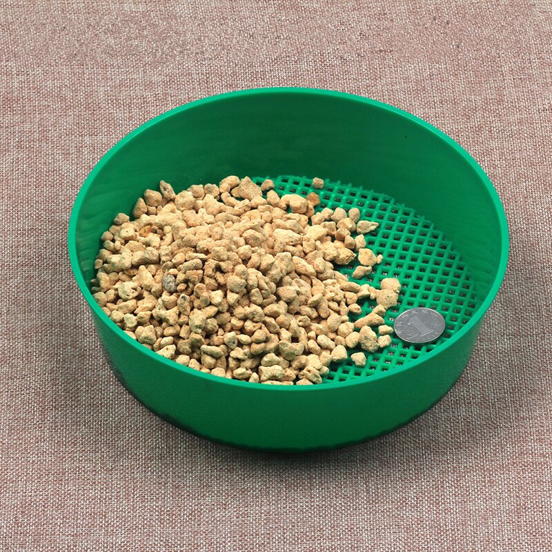 Practial Green Family Mesh Sieve Plastic Garden Composy Soil Stone Flower Nursery Plant Prop Sieve garden hand tools