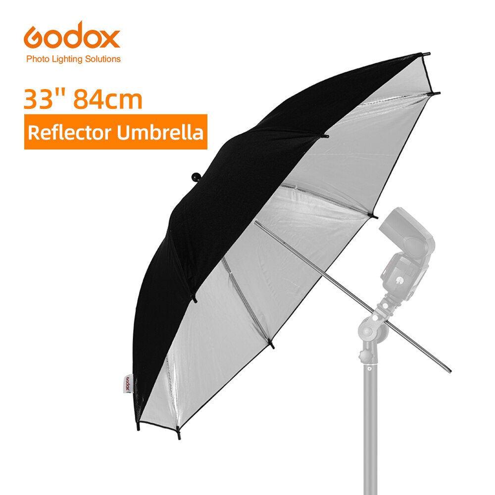 Godox 40 &quot;102Cm Reflector Paraplu Photo Studio Flash Light Zwart Zilver Paraplu: 1pcs 33 inch 84cm