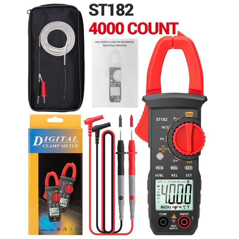 Digital Clamp Meter AC Current Multimeter DC/AC Voltage Hz Capacitance NCV Ohm R9UC