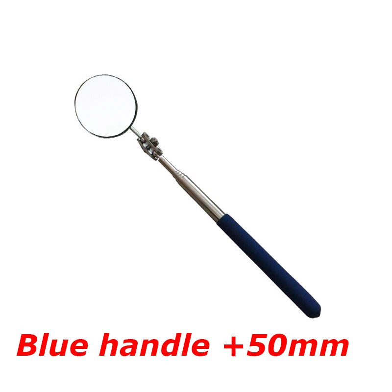 Auto Car Maintenance Inspection Mirror Foldable Telescopic Reflector Welding Chassis Inspection Mirror Car Auto Inspection Tool: Blue 50MM