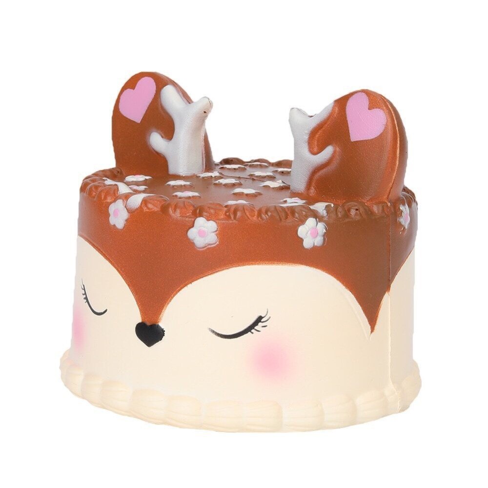 9.5CM Jumbo Big Kawaii Cute Deer Cake Bread Squishy Squeeze Squishi Squish Toy Slow Rising For Relieves Stress Anxiety