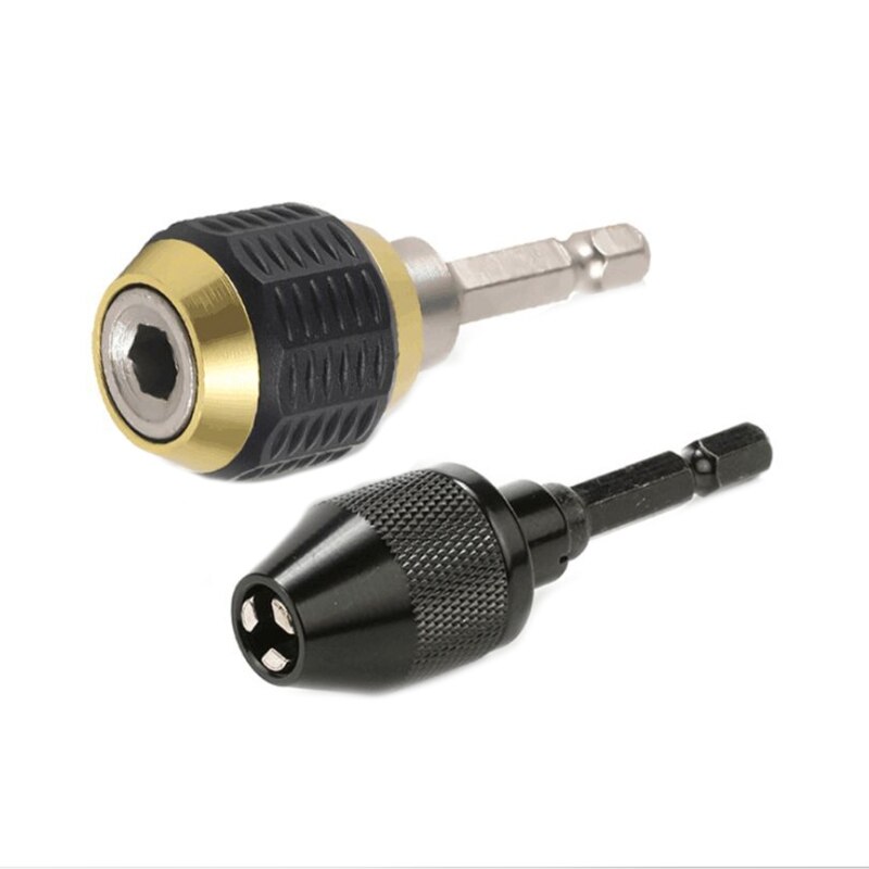 Hexagonal Shank Quick Coupling Self-locking Chuck Adapter Screw Thread Tap Drill: 0.3-6.5mm