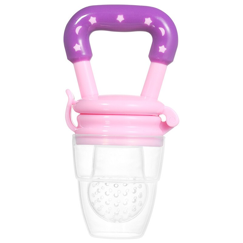 Baby tand tandvlees baby training kauwen fruit en groente met beet bag taai speelgoed: Pink