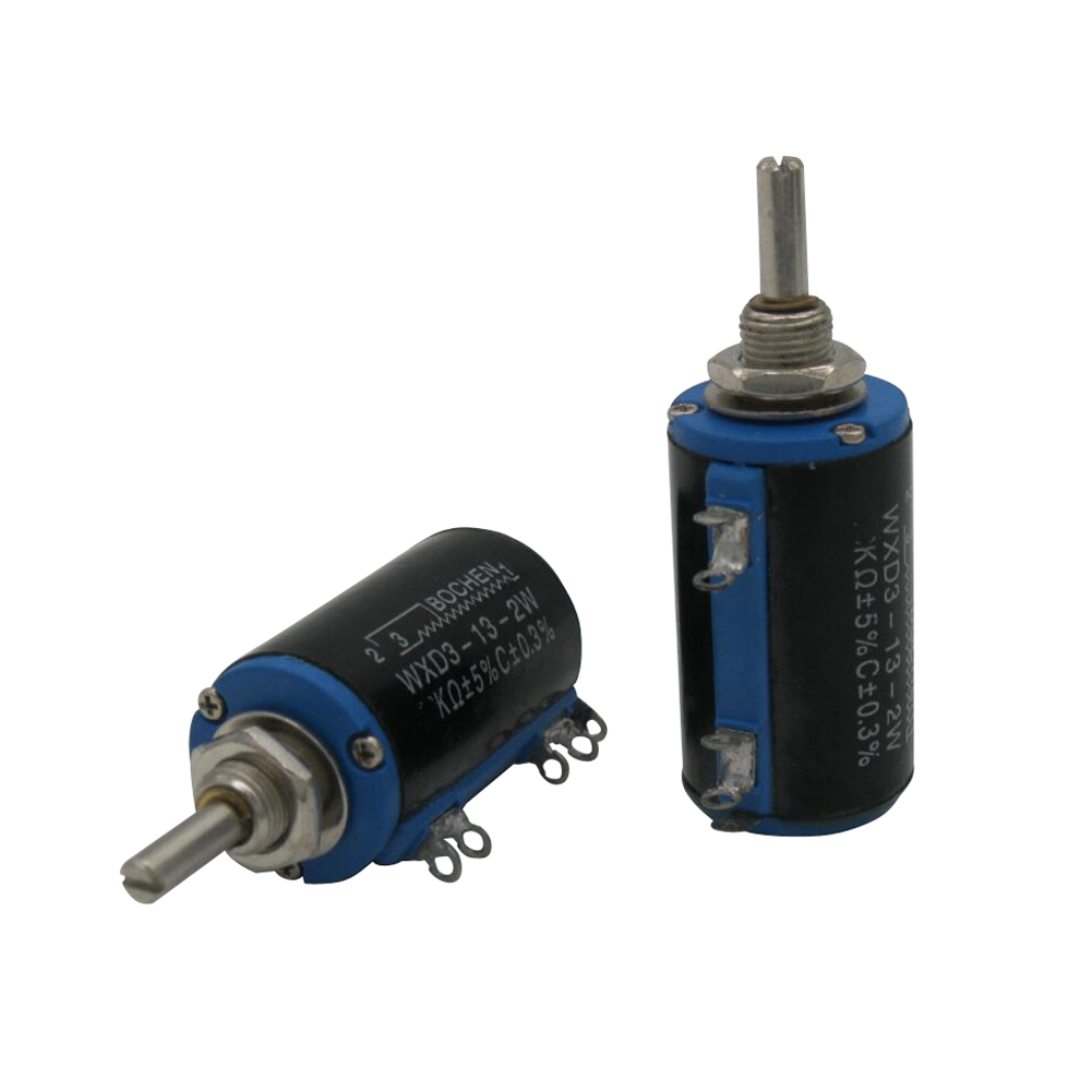 2pcs WXD3-13-2W Shaft Dia 220 ohm Rotary side Multiturn Potentiometer 10 turn potentiometer 10 ring potentiometer