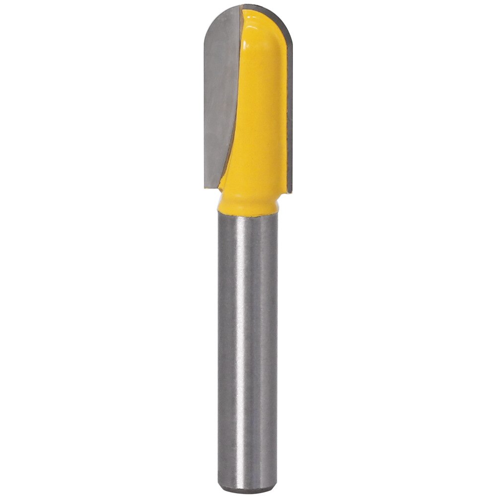 Fresas de punta redonda para tallado de madera, juego de brocas de enrutador con ranura en V de 90 grados, caja central para carpintería, 1/4 &quot;y 6,35 MM, 1 unidad