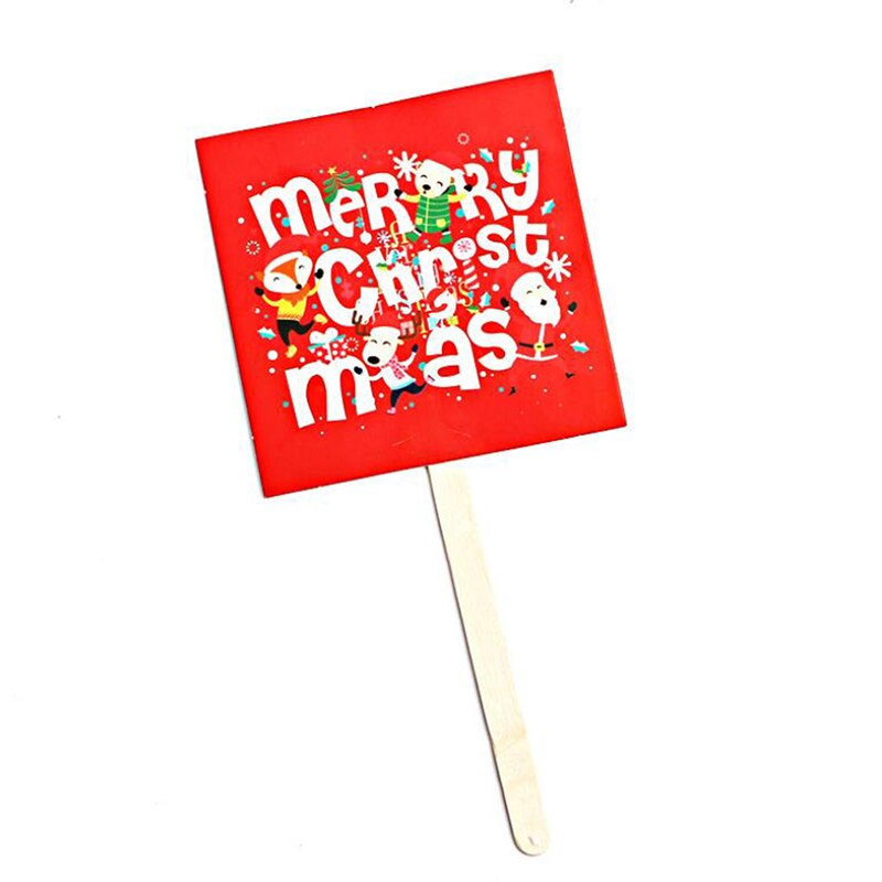 1Set Merry Christmas Letter Cake Topper Santa Claus Snowman Cake Decoration Home: B