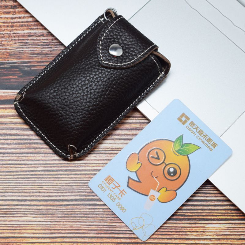 Women Men Leather Car Keychain Card Holder Wallet Case Key Organizer Bag keyring