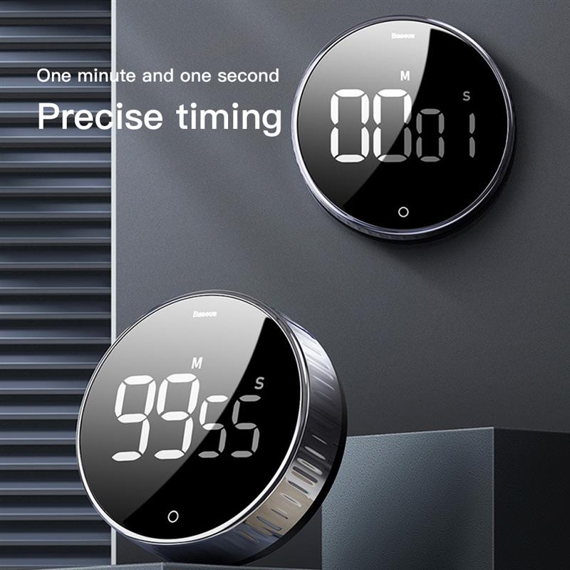 Magnetic Digital Timers Manual Countdown Kitchen Timer Countdown Alarm Clock Mechanical Cooking Timer Alarm Counter Clock