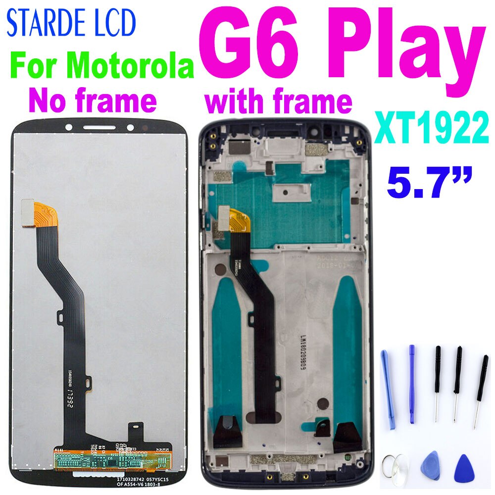 5.7’’ For Motorola Moto G6 Play LCD Display Touch Screen Panel for XT1922 Mobile Phone Lcds Digitizer Assembly Replacement Parts