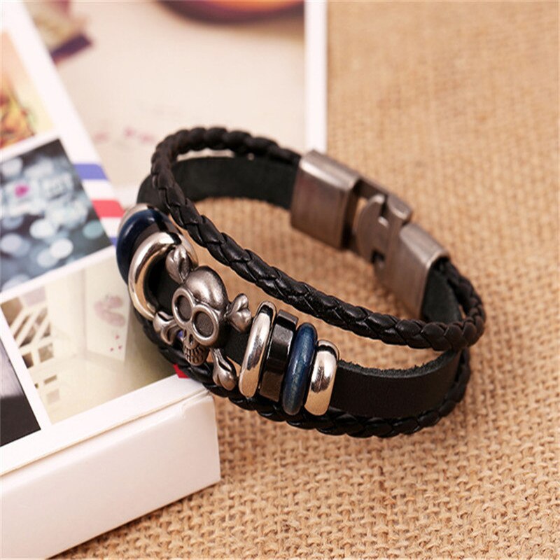 CIBOCIBO rétro Bracelet hommes hommes Bracelet breloque en cuir tressé corde Bracelet brassard Simple Pulsera Hombre