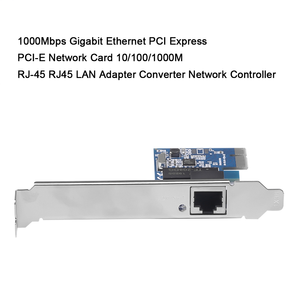 1 pièces PCI Express carte réseau PCI-E 1000Mbps Gigabit Ethernet 10/100/1000M RJ45 adaptateur LAN convertisseur pour ordinateur de bureau