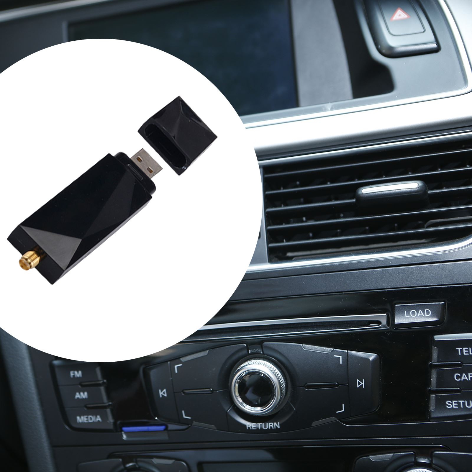 Durable Car Digital Audio Broadcast Receiver DAB+ Box Radio Receiver Adapter Portable Audio Broadcast Signal Adapter for Europe