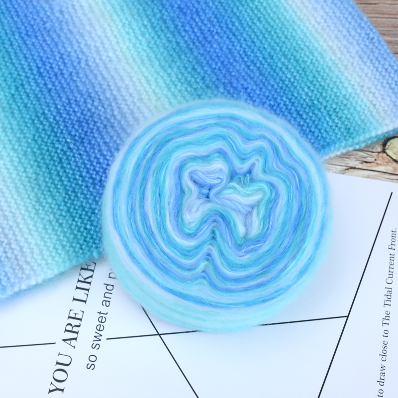 100g Long Plush Mohair Wool Blend Yarn for Hand-Knitting Fine DIY Crochet Thread Socks Scarves Sweaters Blankets: Dark Grey