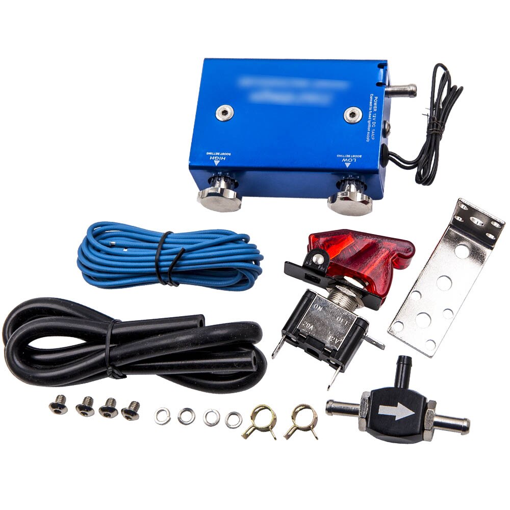 Electronic Dual Stage Turbo Boost Controller Kit Adjustable 1-30PSI w/ Switch