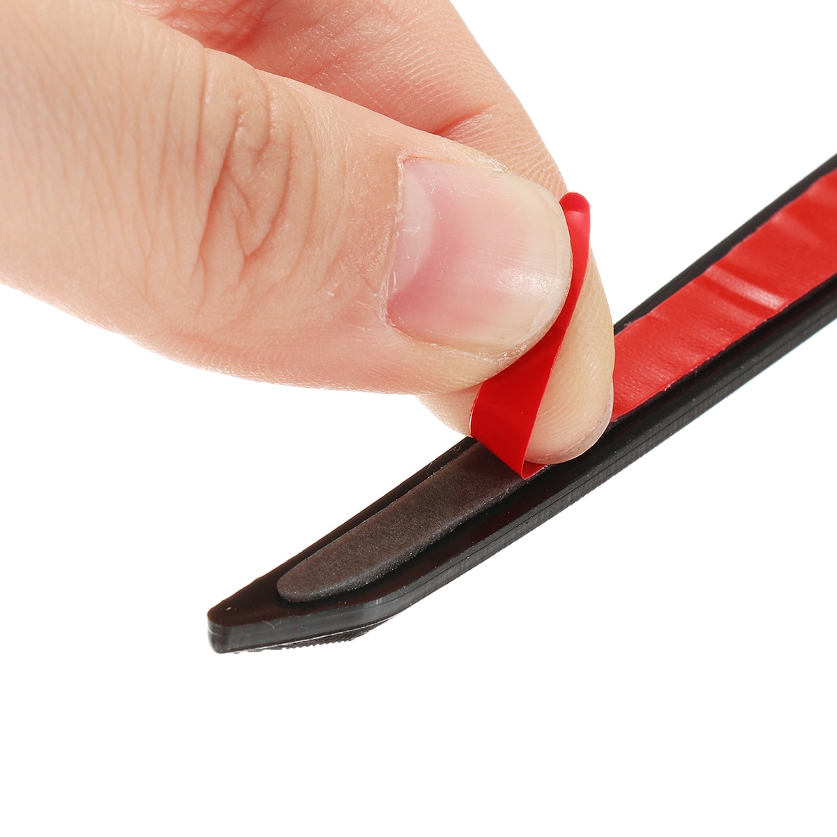 8Pcs Universal Front Bumper Lip Splitter Fins Body Spoiler Canards Refit Trim PVC Carbon Fiber Prevents Scratches Good Toughness