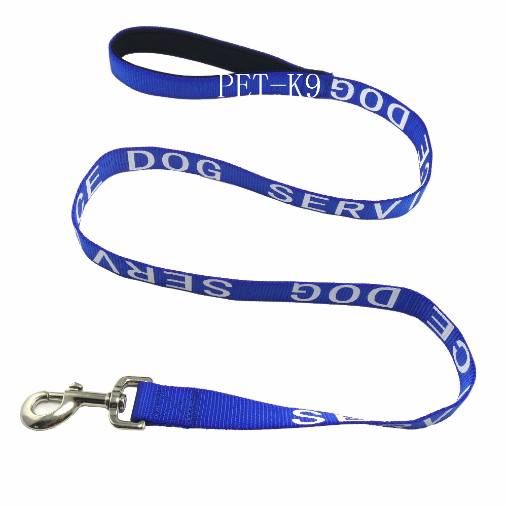 Service Dog Leash Wrap Emotional Support animal leash and Reflective Lettering Supplies or Accessories for Service Dog Vest: Blue text 3