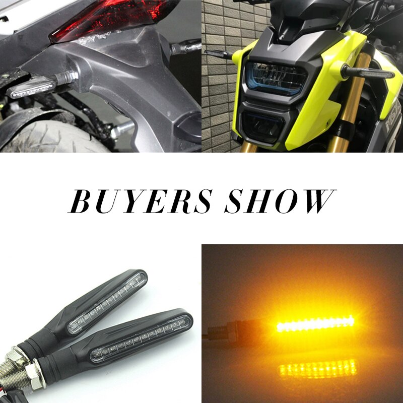 4 Stuks Motorcycle 12 Led Richtingaanwijzers Blinker Staart Vloeiende Licht Water Motor Knipperende Steering Lights Stop Indicator Signaal IP68