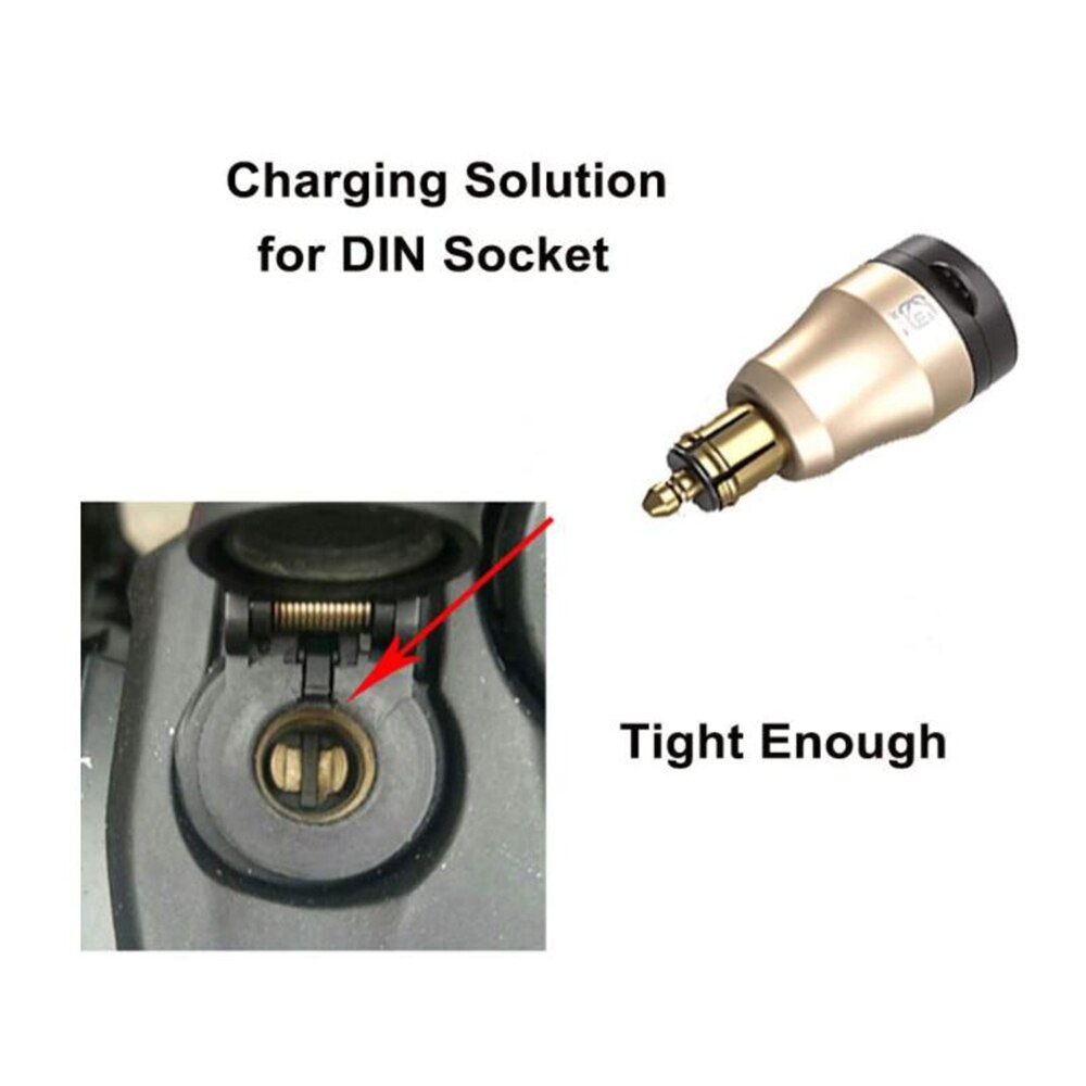 Voor Bmw Din Socket Adapter Usb & Type C Lader Adapter Portable