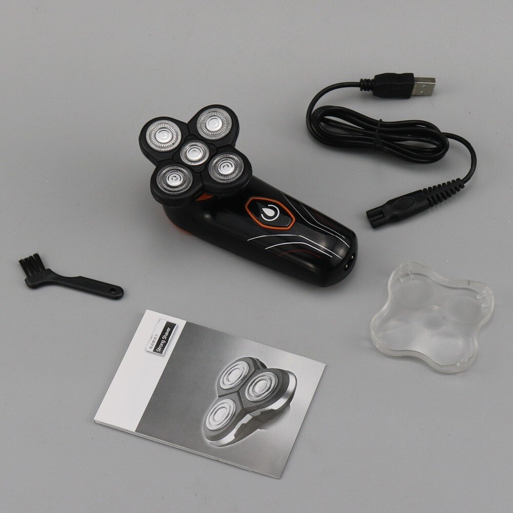 Rotating wet dry cleaning shaver rechargeable electric shaver for men beard electric razor male USB facial head shaving machine
