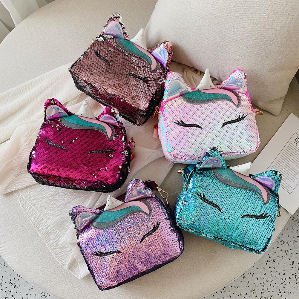 Vrouwen Kleine Portemonnees En Handtassen Leuke Glitter Sequin Eenhoorn Crossbody Zakken Voor Meisjes Coin Wallet Pouch Purse Bag