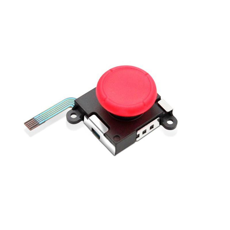 3d analoge joystick tommelpinne grep cap knapp nøkkelmodul kontroll reparasjonsdel for nintend switch lite ns mini joy-con kontroller: Rød