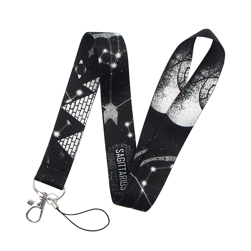 Ransitute R1308 Sterrenbeeld Leeuw Boogschutter Planeet Schilderen Sleutelhanger Lanyard Neck Strap Voor Telefoon Key Id-kaart Creatieve Lanyard: 4