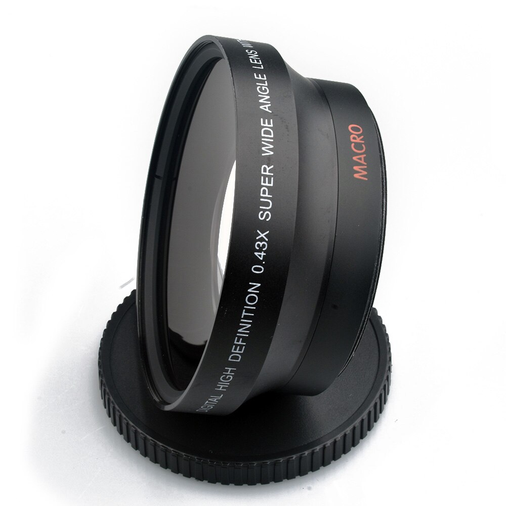 Lightdow – grand Angle haute définition, 67mm, 0,43x, Macro + capuchons avant et arrière, pour objectif de caméra canon Nikon SLR DSLR à filetage UV de 67mm