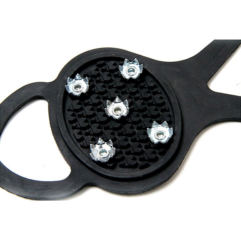 5 Getande Kalebas Ijs Sneeuw Studs Antislip Spikes Stijgijzers Sneeuwveld Klimmen Schoenen Set Spikes Winter Schoenen Cover Ice grips