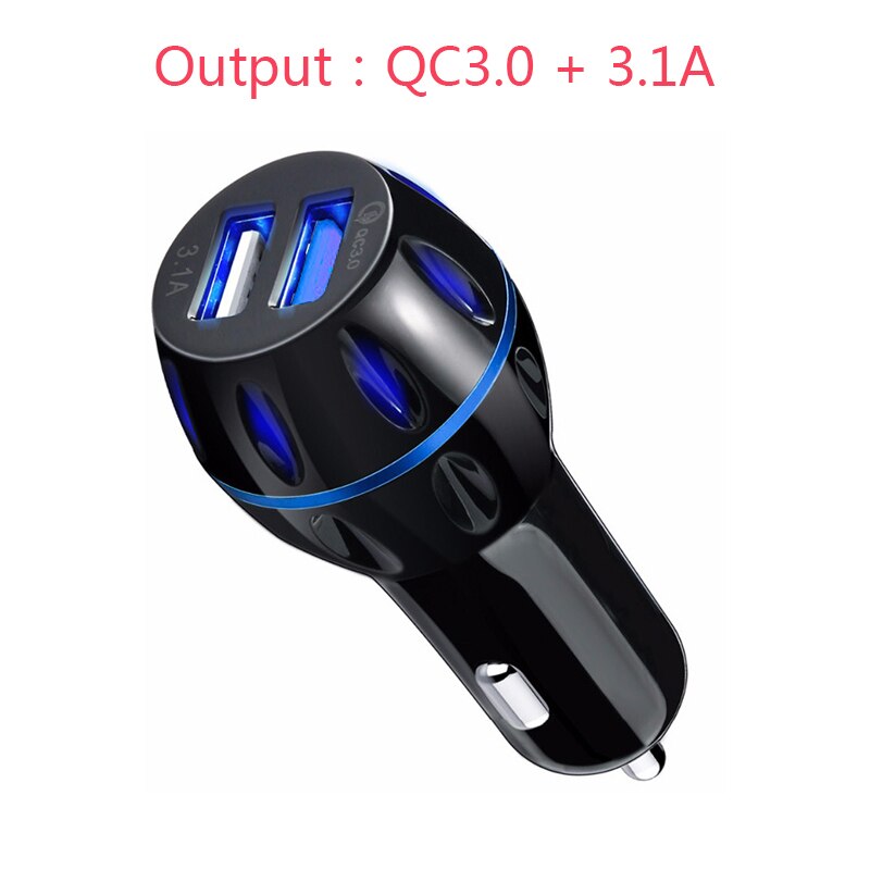 VIKEFON USB Autolader Quick Charge 3.0 QC 3.0 Mobiele Telefoon Snel Opladen Autolader voor iPhone X Samsung Xiaomi auto-Oplader