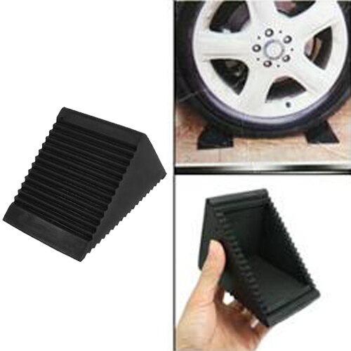 1 Pair Wheel Chocks Vehicle Stop Car Truck Antislip Block Tire Rubber