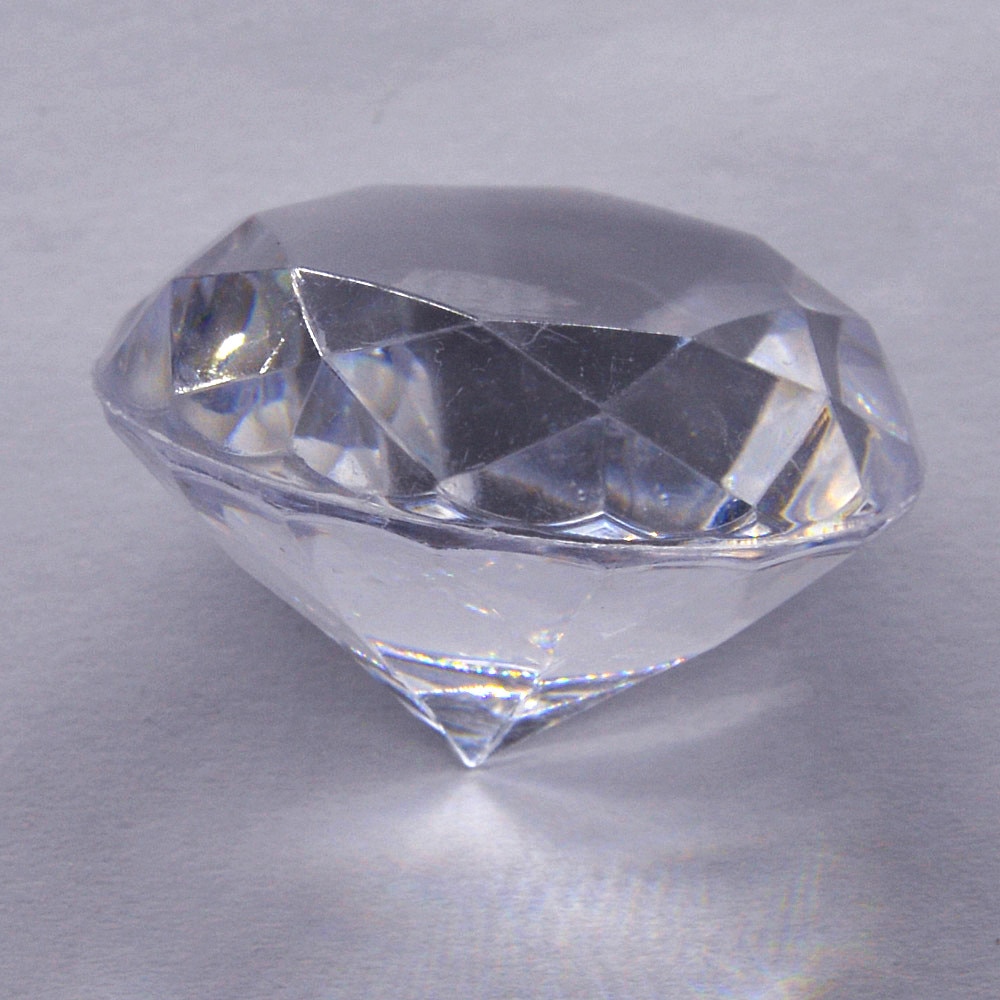 40mm Large Plastic Crystal Clear Diamond Proposal Wedding Party Ornament DIY Centerpiece Decoration Birthday