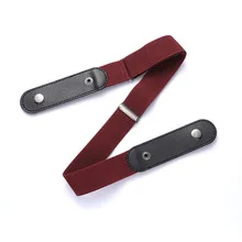 Elastischer Taillengürtel für Damen und Herren, verstellbar, ohne Schnalle, unsichtbares Stretchband für Jeans, Hosen, Röcke: Black