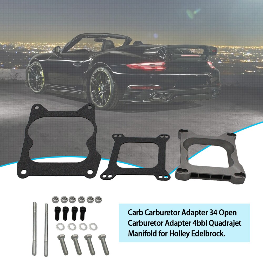 Carb Carburetor Adapter 3/4" Open Carburetor Adapter 4bbl Quadrajet Manifold for Holley Edelbrock