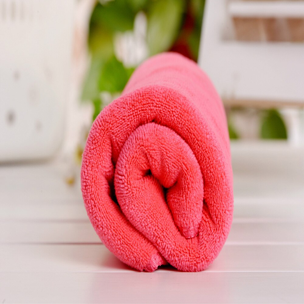 Mikrofiberhåndkle badehåndkle husholdningshåndkle hotellhåndkle frisørhåndkle bilvask håndkle multifunksjonelt håndkle: Rosa