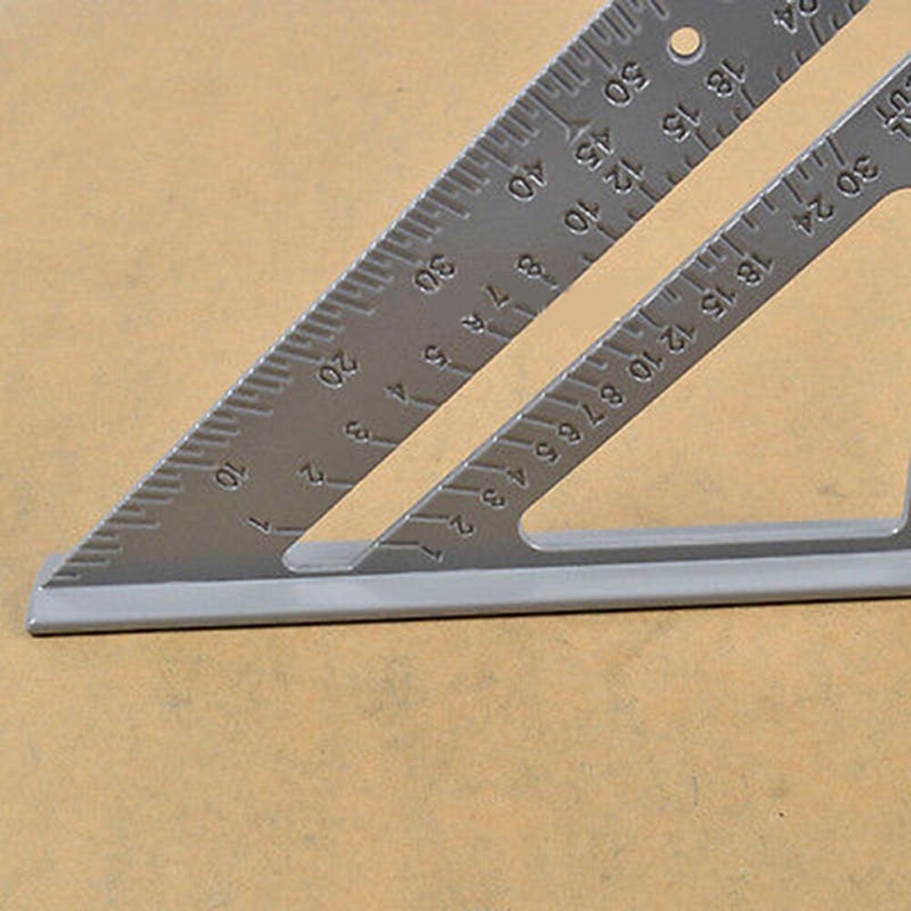 7inch Aluminum Alloy Speed Square Triangle Angle Protractor Measuring Tool Multi-function Protractor