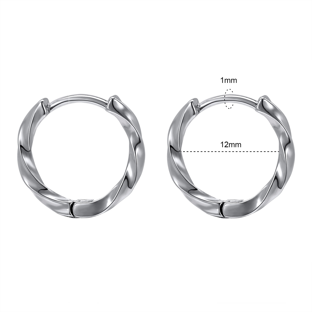 ZS Mens Punk Style Stainless Steel Earrings Rock Roll Skull Hoop Earrings Small Cricle Ear Rounds Hip Hop Jewelry Accessories: 4