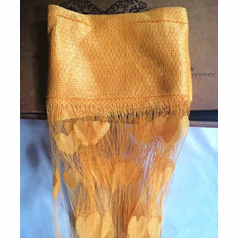 Panneau de draperie avec pompons | Rideau de porte à fenêtre en Tulle pur, rideau de chambre à coucher et salon, décor de cœur d'amour romantique doux, 100x200cm: Orange