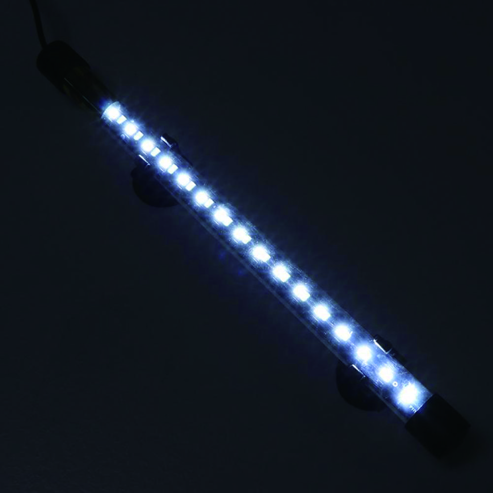 Barra de luz LED impermeable para acuario, lámpara acuática sumergible de 17cm, fluorescente, para buceo, color azul y blanco, 5730 T4LED