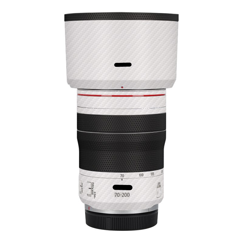 RF70-200 F4/Rf 70200 Lens Vinyl Decal Skin Wrap Cover Voor Canon RF70-200mm F4 L Is Usm Lens Sticker cover Film: Carbon Fiber White