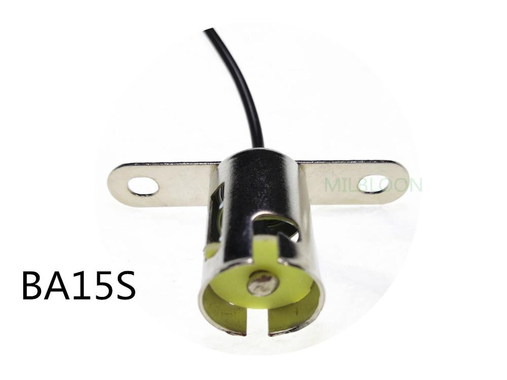 BA15S BA15D BAY15D lamp holder BA15 Single contact 15mm base Double contact BA15D Lamp holder high low side: BA15S