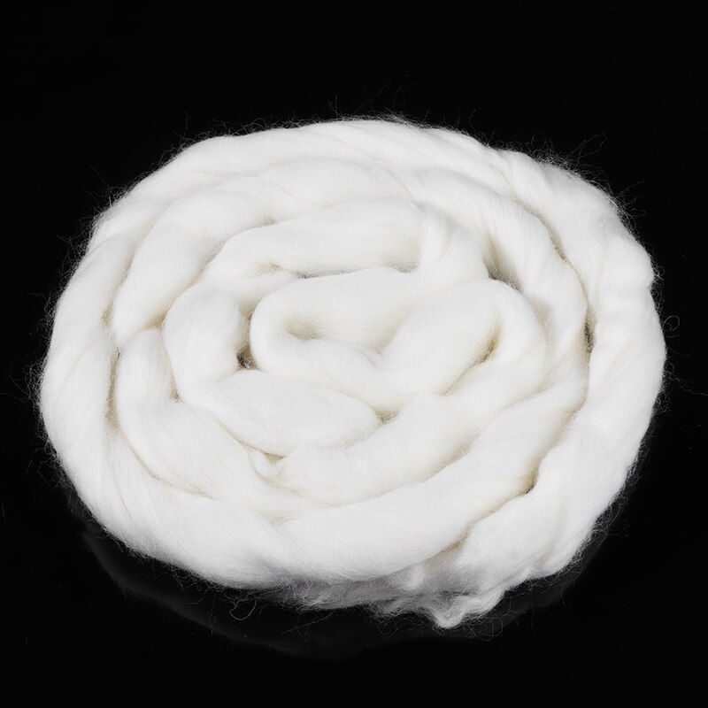 Zachte Witte Vilten Wol 50g Merino Geverfd Wol Tops Zwervende Wol Fiber Voor Naaldvilten DIY Naaien