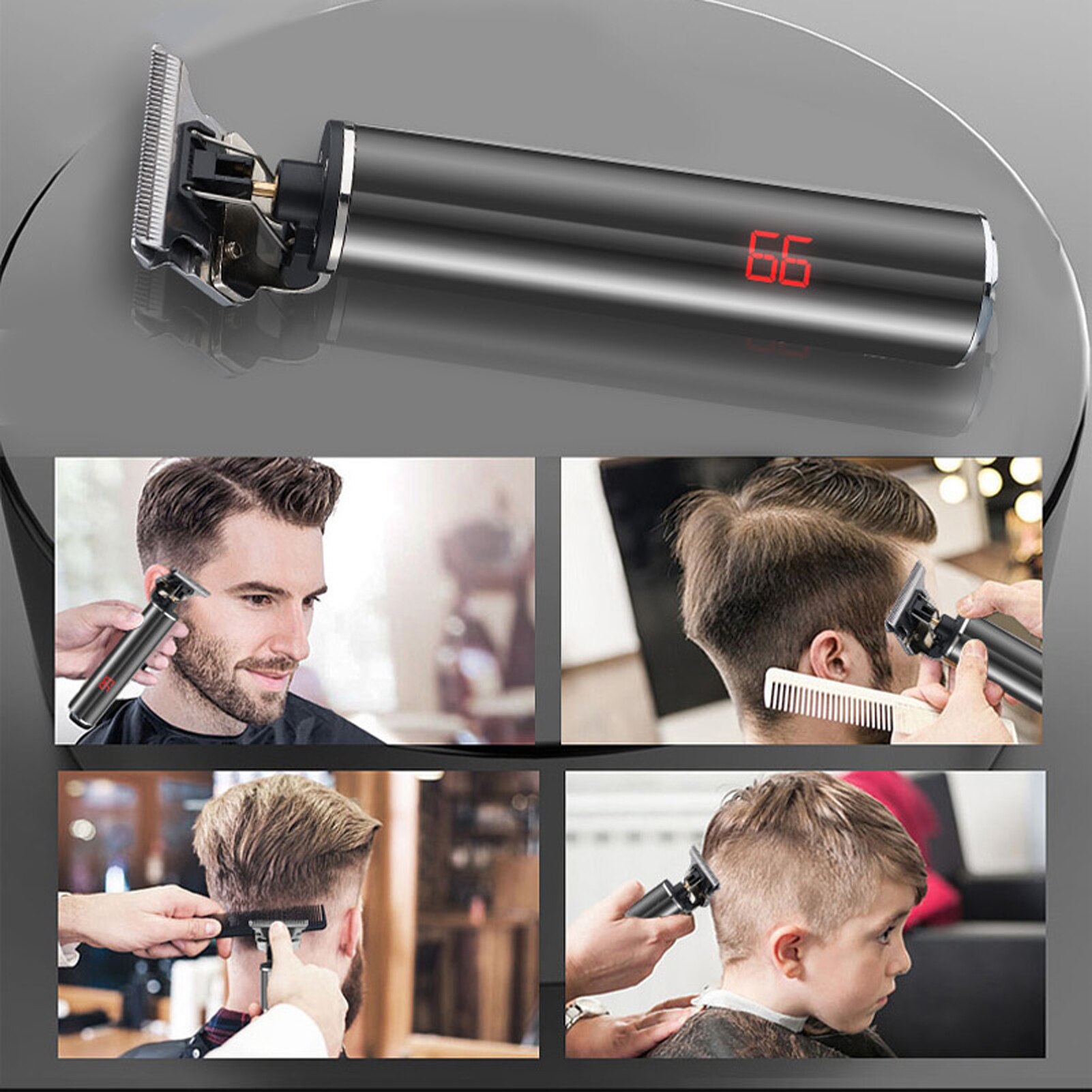 LCD Digital Display Electric Hairdresser Electric Propulsion Electric Hair Cutting Hair Trimmer Rechargeable Hairdresser