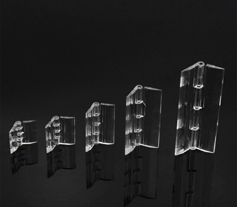 10Pcs Transparent Plastic Folding Hinges Durable Clear Acrylic Hinge Tools Cabinet Hardware Furniture Cabinet Door Hinges