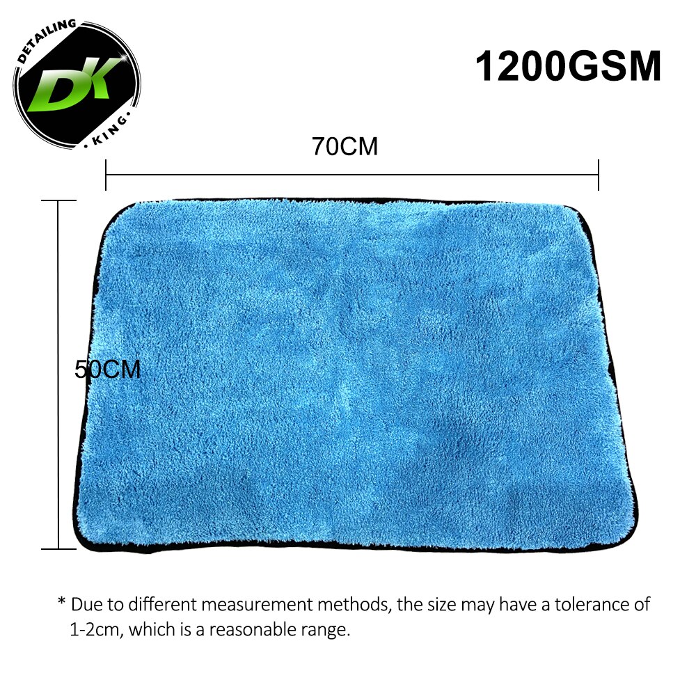 DETAILING KING 1200GSM Microfiber Car Drying Towel Ultra-Soft Car Cleaning Drying Rag For Car Detailing Care