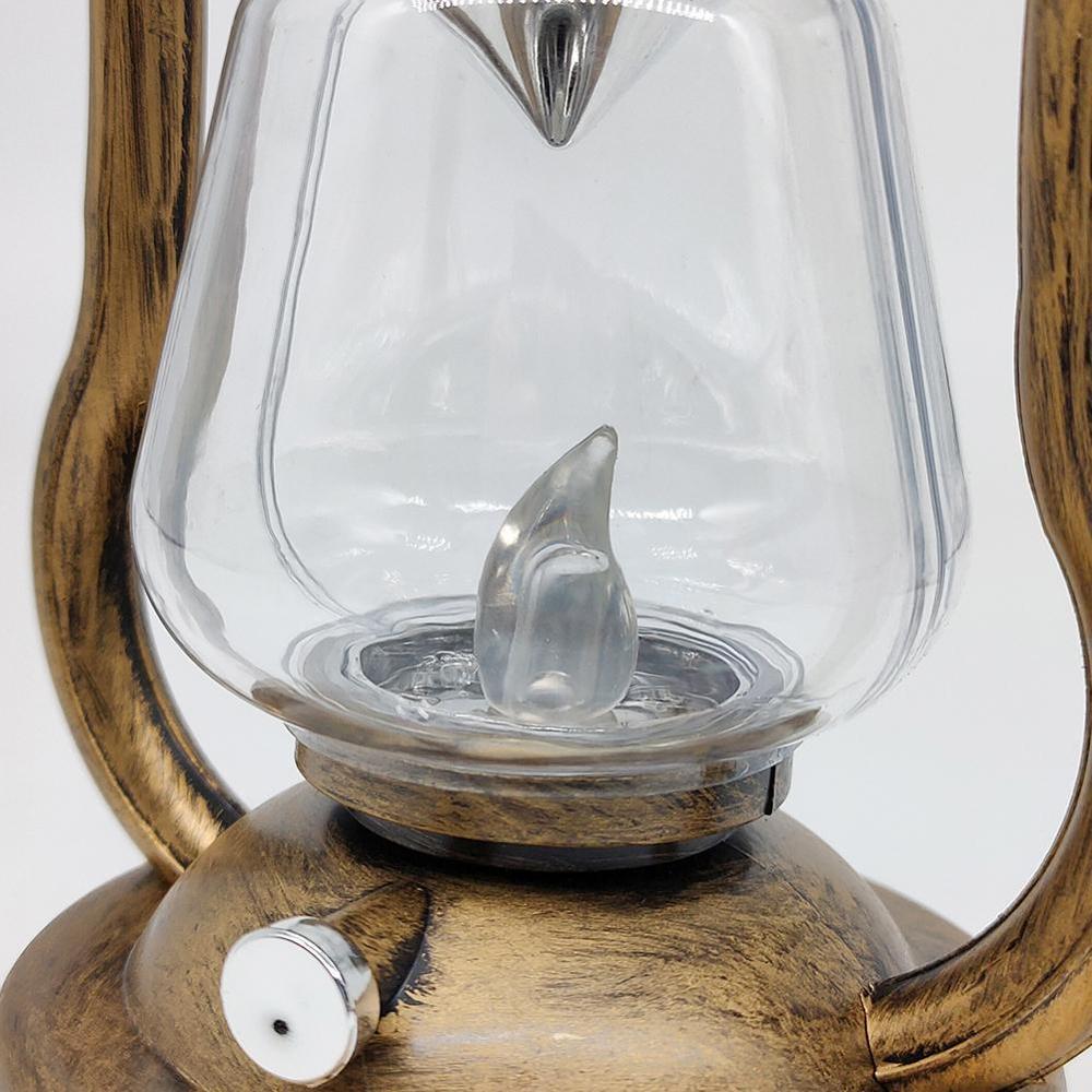 Solar Lantern LED Candle Outdoor Oil Wall Lamp Rechargeable Lamp For Outdoor Nightlight Garden Electronic decor Yard Home D0H3