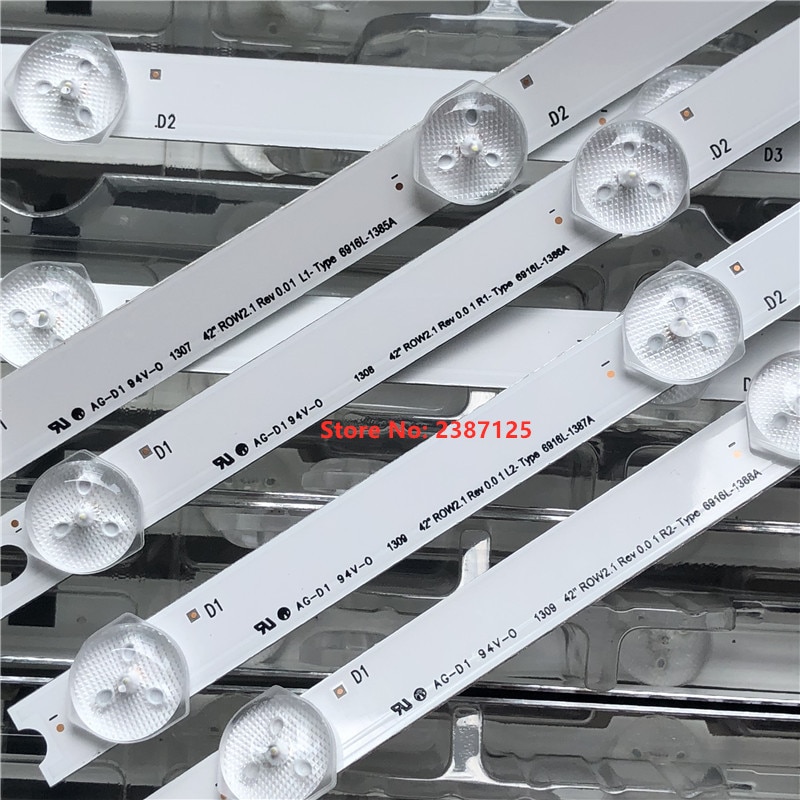 3Vled Backlight Strip Voor 42 "Row2.1 6916l-1412a 6916l-1413a 6916l-1414a 6916l-1415a 42ln 542V 42ln 575S 42la 615V LC420DUE-SFU1