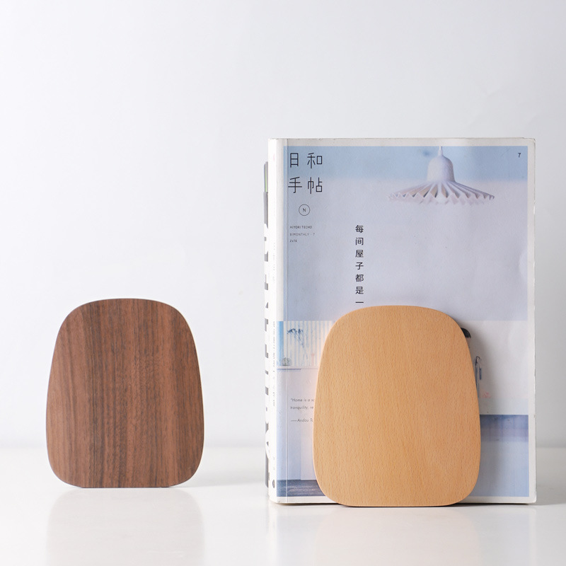 Walnut Wood Book Stand Desktop Organizer Desktop Office Home Bookends Book Ends Stand Holder Shelf