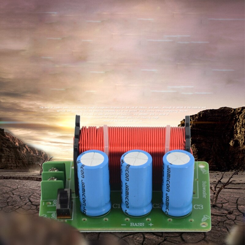 200W czysty głośnik basowy krzyżowanie 1 sposób dzielnik częstotliwości dla 5 cal-10 cal głośnik