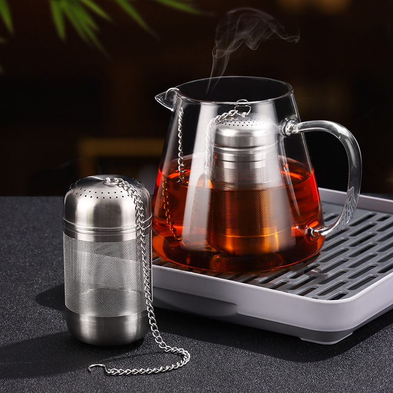 Infusor de té de acero inoxidable, difusor de hojas de té, colador de bola de condimentos de especias, tetera, filtro de café de malla fina, accesorios de cocina